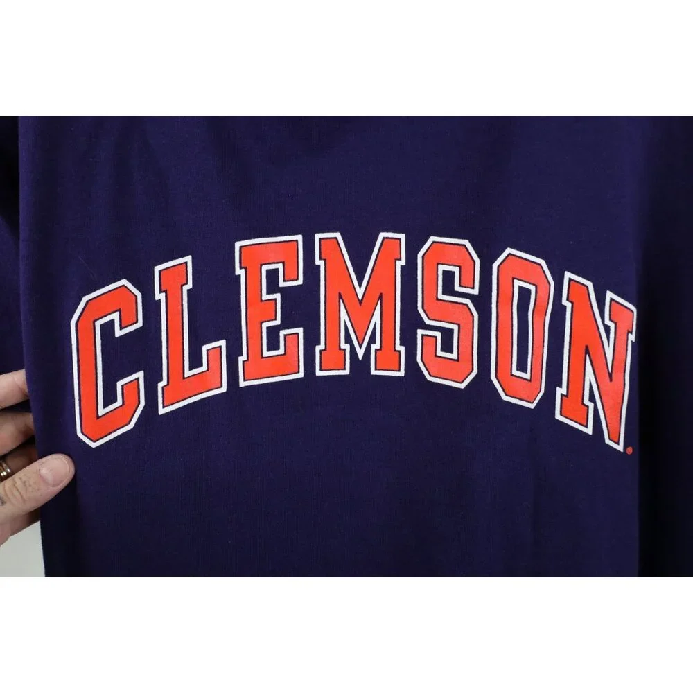 Vintage Y2K Champion Mens XL Spell Out Clemson University Short Sleeve T-Shirt - Picture 5 of 13